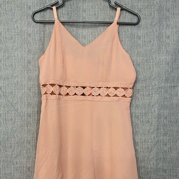 Zaful | back zipper w/ crochet panel cami dress - Picture 2 of 3